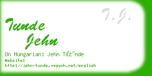 tunde jehn business card